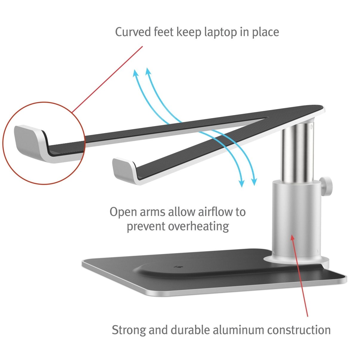 HiRise Pro for Laptops and MacBooks | Ergonomic, Height - Adjustable Stand with MagSafe / Wireless Capable Charging Base - Ante ShopTwelve SouthComputer Risers & Stands811370024424TS - 2211