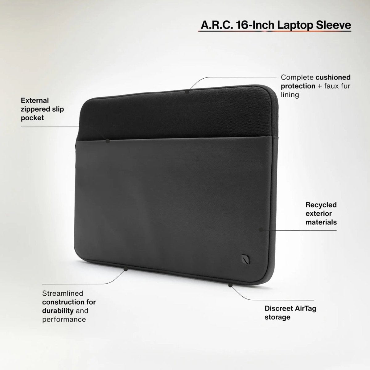 Incase A.R.C. Sleeve for With ReSpun 100% Recycled Polyester for 16 - inch Laptop - Ante ShopIncaseLaptop Sleeve650450269832INCO - 400718 - NVY