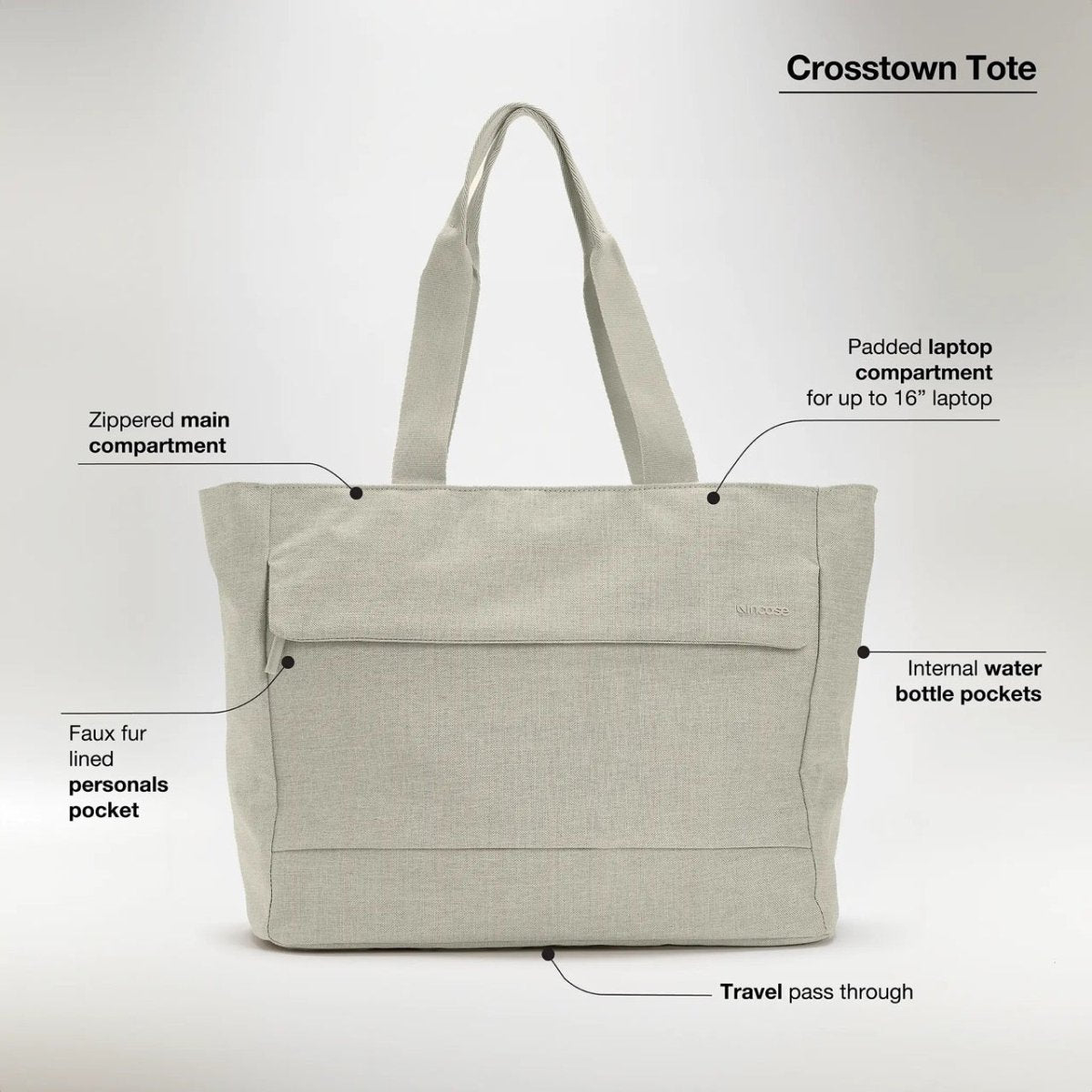 Incase Crosstown Tote with Woolenex - Ante ShopIncaseBag650450270128INCO - 400802 - BLK