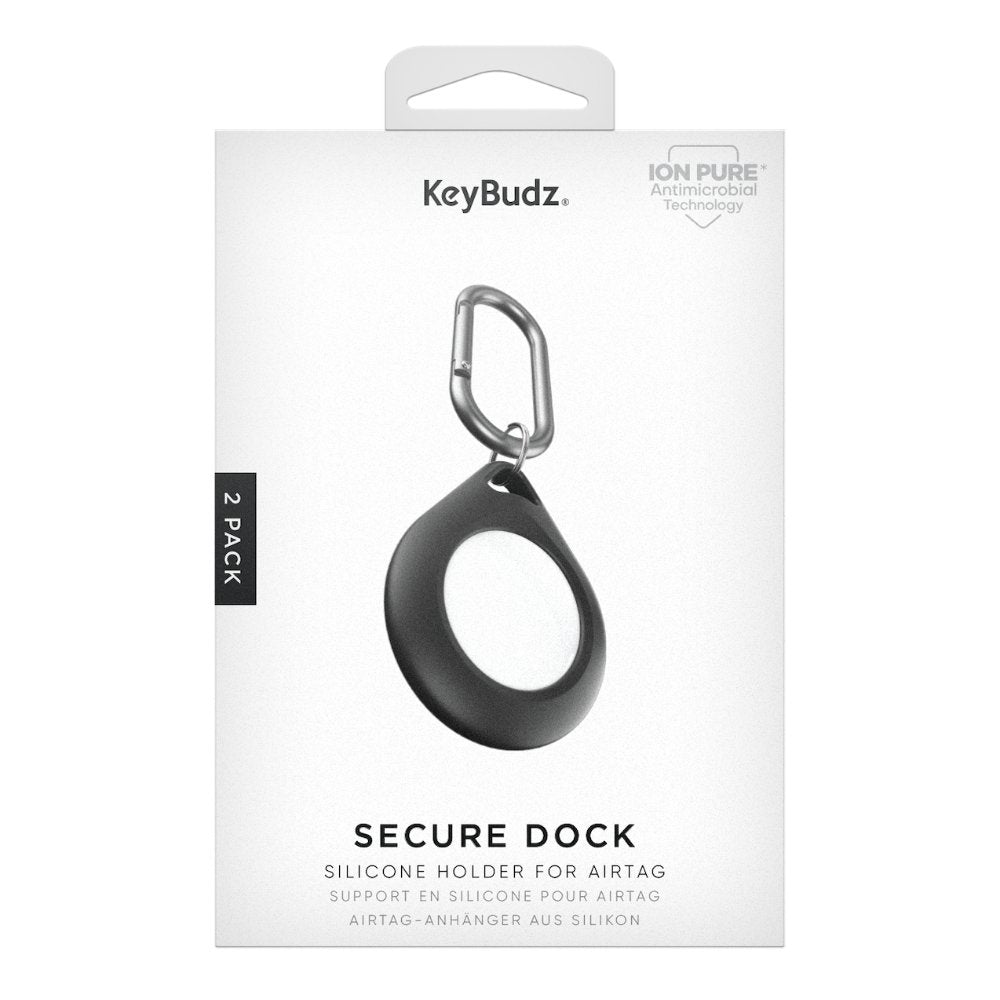 KeyBudz AirTag Secure Dock (2 per pack) - Ante ShopKeybudzAirTagAT_S2_WHT