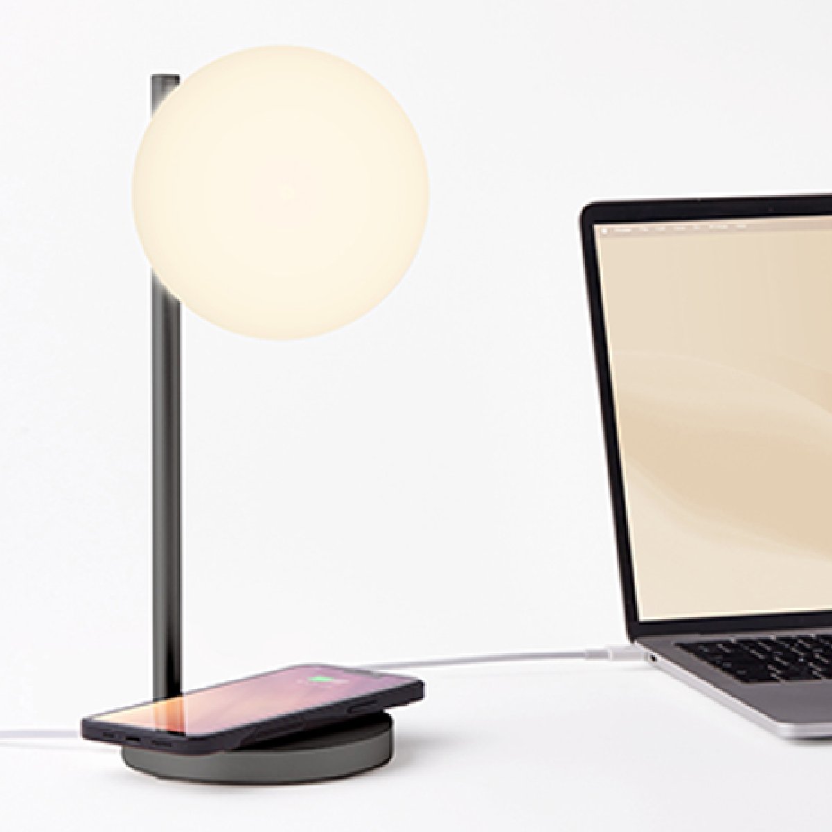 Lexon - Bubble Desk Lamp with Built - in Wireless Charger (Gold) - Ante ShopLexonLed Lamps810011116269LH70D