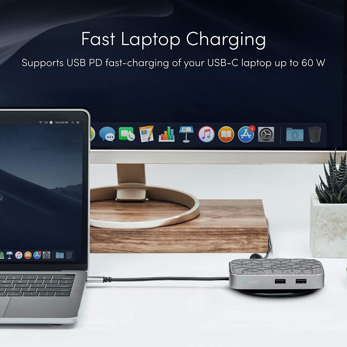 Moshi Symbus Q (EU/UK) compact USB - C dock with wireless charging - Ante ShopMoshiWireless Chargers471305725616599MO084216