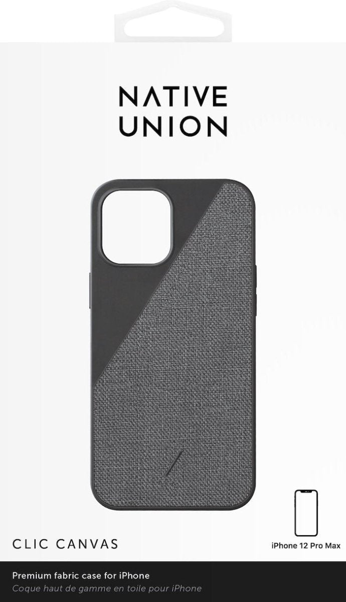 Native Union Clic Canvas - iPhone 12 Pro Max - Ante Shopnative unionCasesCCAV - BLK - NP20L