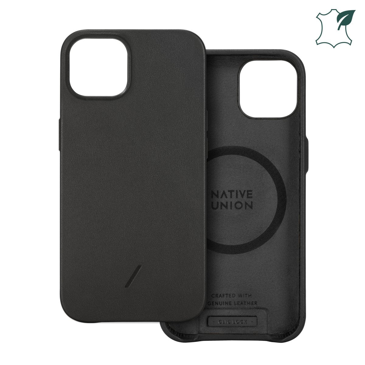 Native Union Clic Classic Leather Case for iPhone 13 - MagSafe Compatible - Ante Shopnative unionCasesCCLAS - BLK - NP21M