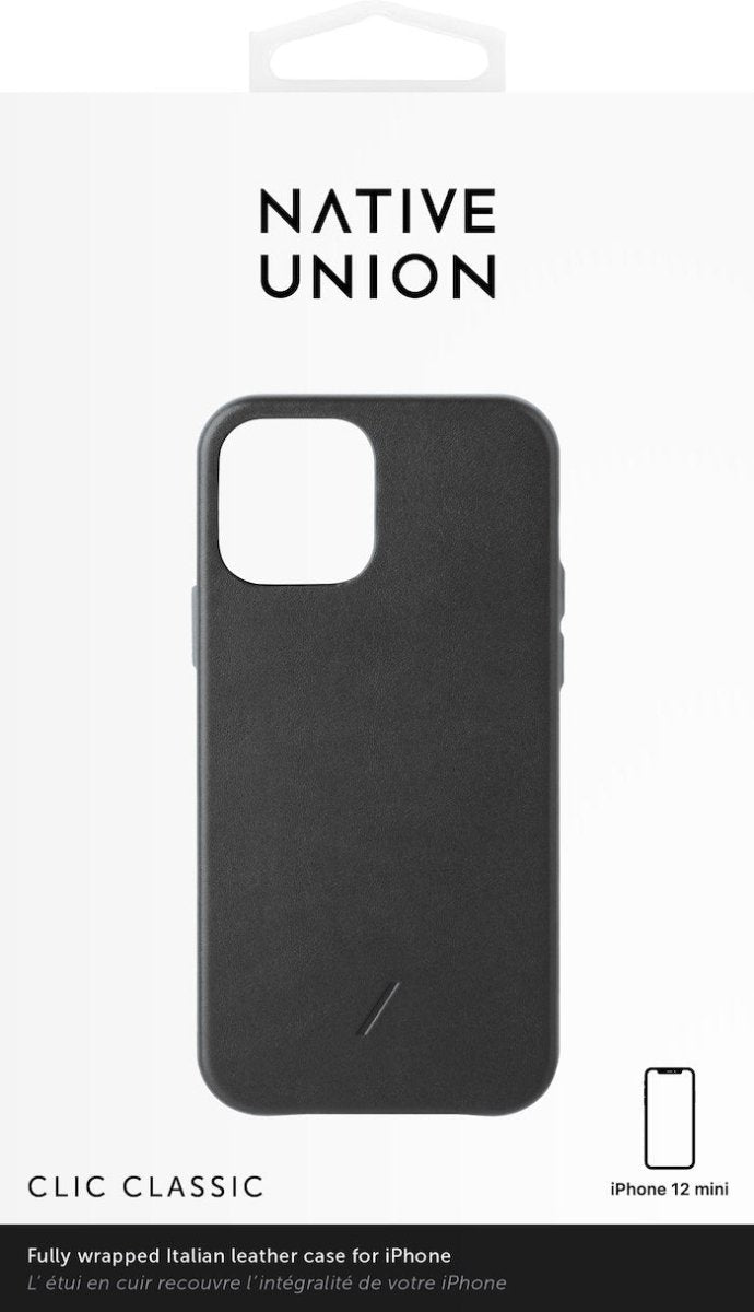 Native Union Clic Classic Leather - iPhone 12 Mini - Ante Shopnative unionCasesCCLAS - BLK - NP20S