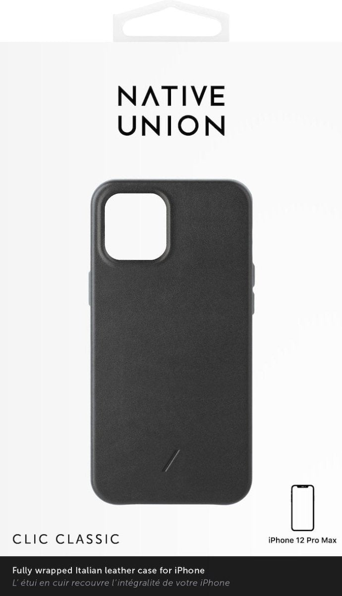 Native Union Clic Classic Leather - iPhone 12 Pro Max - Ante Shopnative unionCasesCCLAS - BLK - NP20L