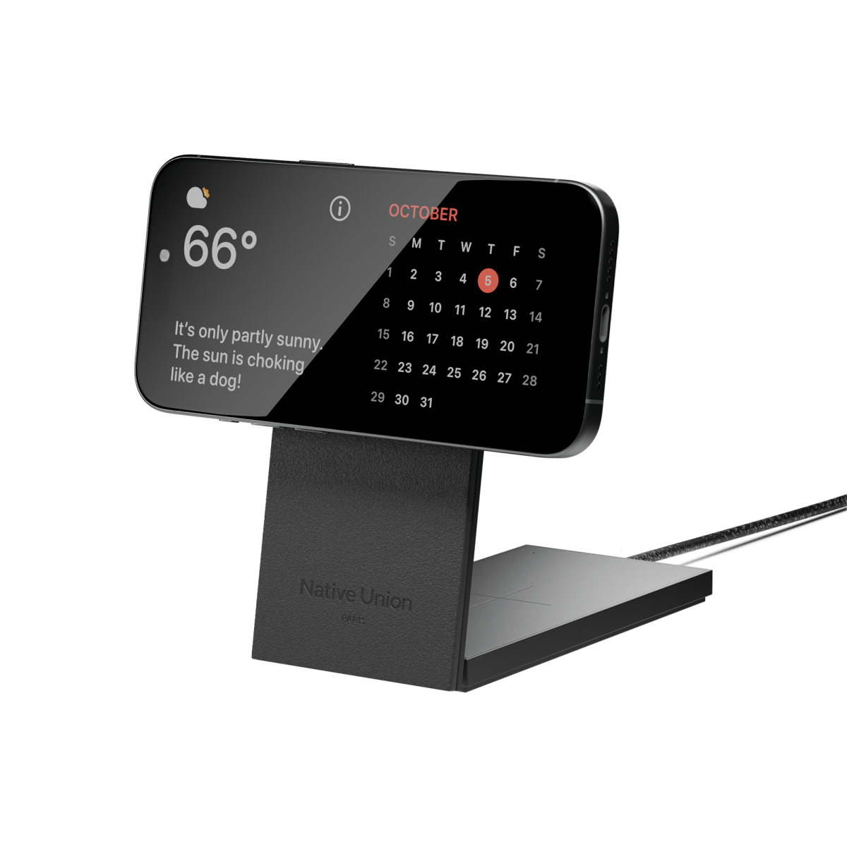 Native Union Rise 2 - in - 1 Magnetic Wireless Charger - Ante ShopNATIVE UNIONWireless ChargerRS - 2IN1 - BLK