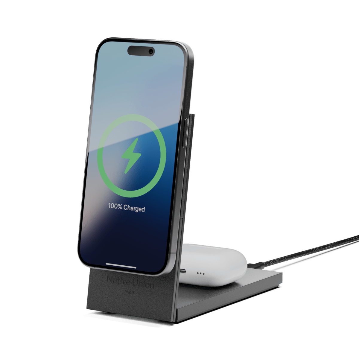 Native Union Rise 2 - in - 1 Magnetic Wireless Charger - Ante ShopNATIVE UNIONWireless ChargerRS - 2IN1 - BLK