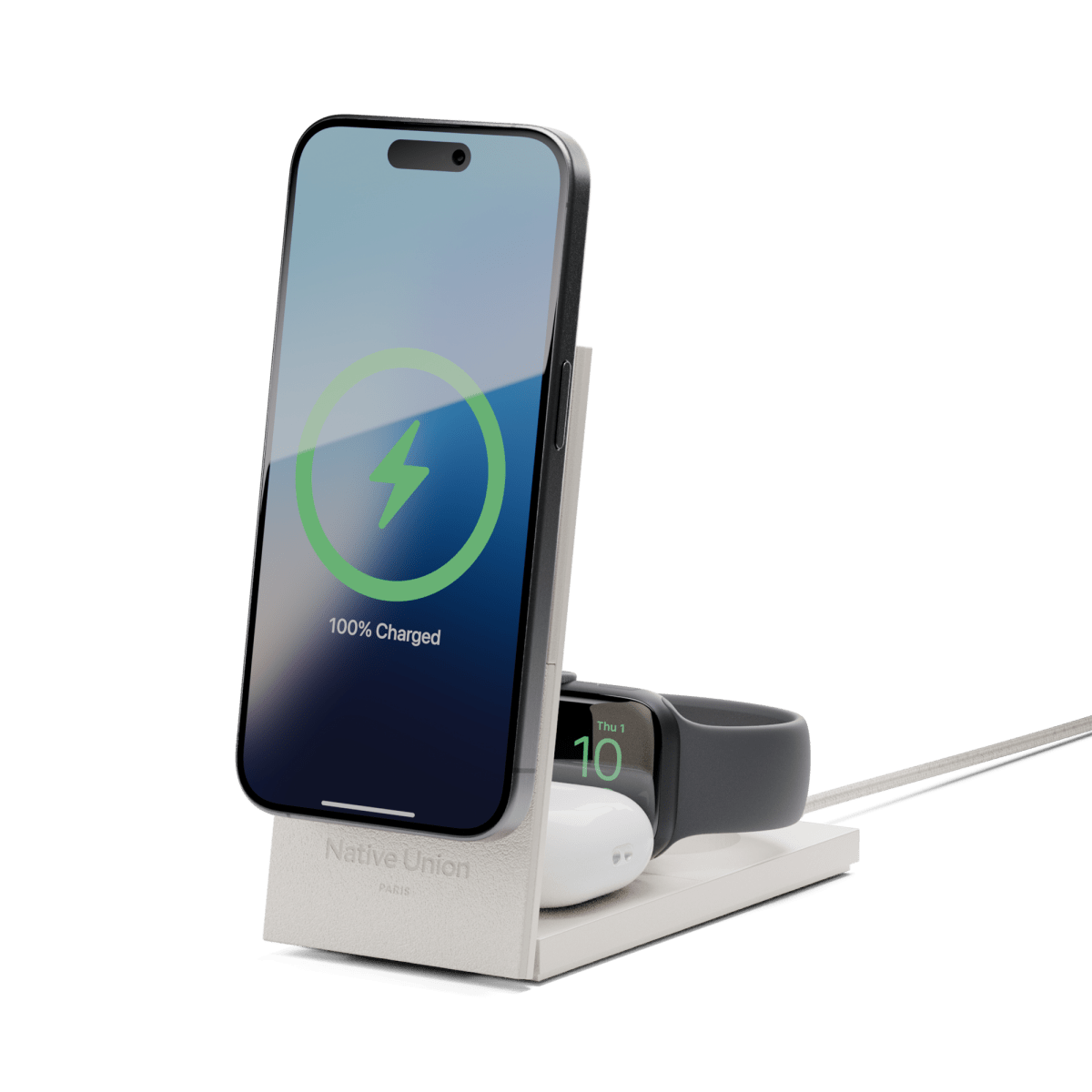 Native Union Rise 3 - in - 1 Magnetic Wireless Charger - Ante ShopNATIVE UNIONWireless ChargerRS - 3IN1 - SAN