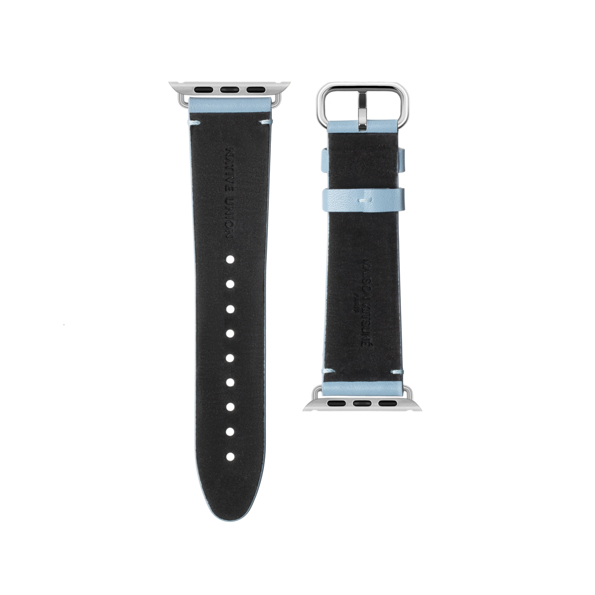 Native Union x Maison Kitsune Profile Fox Leather Strap for Apple Watch (42/44/45mm) - Ante ShopNative UnionApple Watch Strap846654070989STRAP - SW - L - BLU - MK