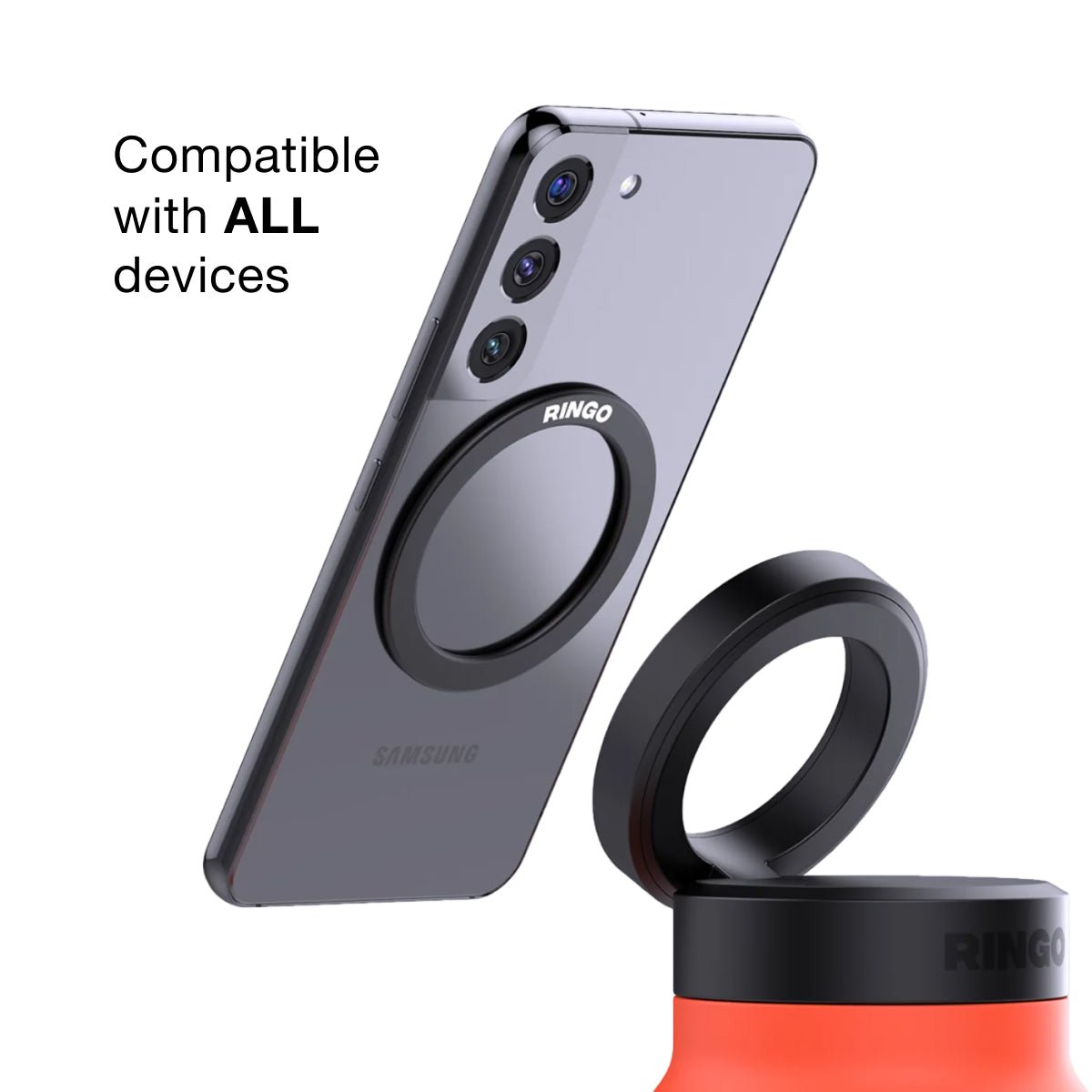 Ringo Water Bottle + Free Magnetic Booster Ring (Black) - Ante ShopRingoLifestyleRG - B2BK24LSC2