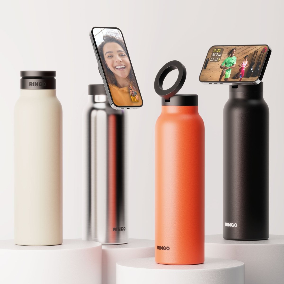 Ringo Water Bottle + Free Magnetic Booster Ring (Black) - Ante ShopRingoLifestyleRG - B2BK24LSC2