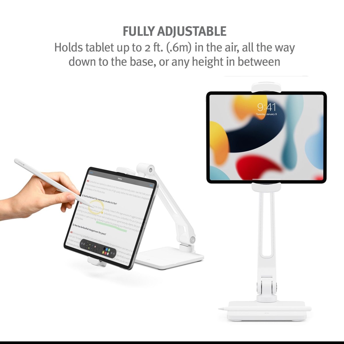 Twelve South HoverBar Duo (2nd Gen) for iPad / iPad Pro/Tablets | Adjustable Arm with Weighted Base and Surface Clamp Attachments for Mounting iPad - Ante ShopTwelve SouthTablet Computer Docks & Stands81137002410312 - 2144