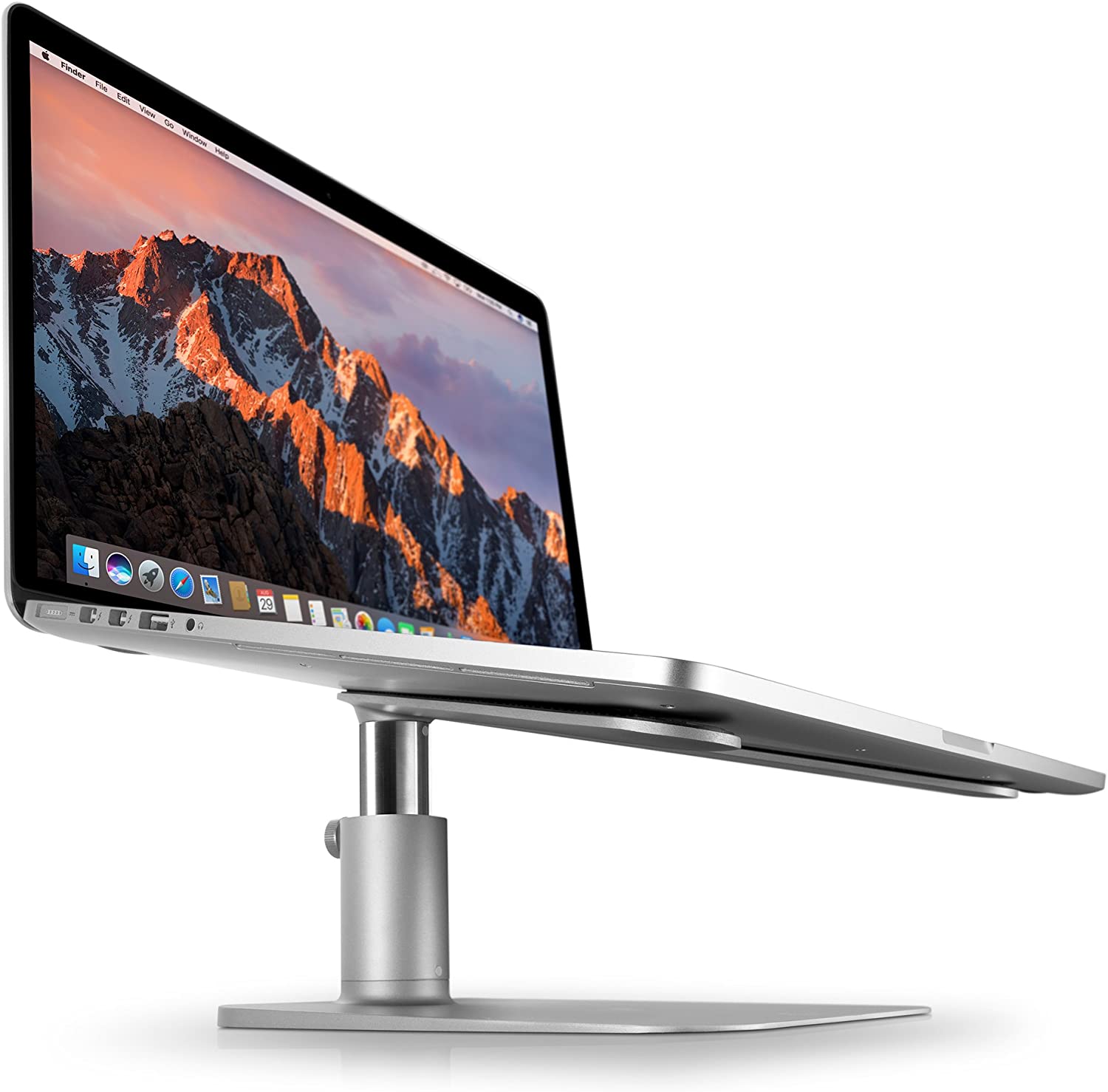 Twelve South Curve Flex | Ergonomic Height & Angle Adjustable Aluminum  Laptop/MacBook Stand/Riser, fits 10-17, Folds Flat for Portability  -Travel